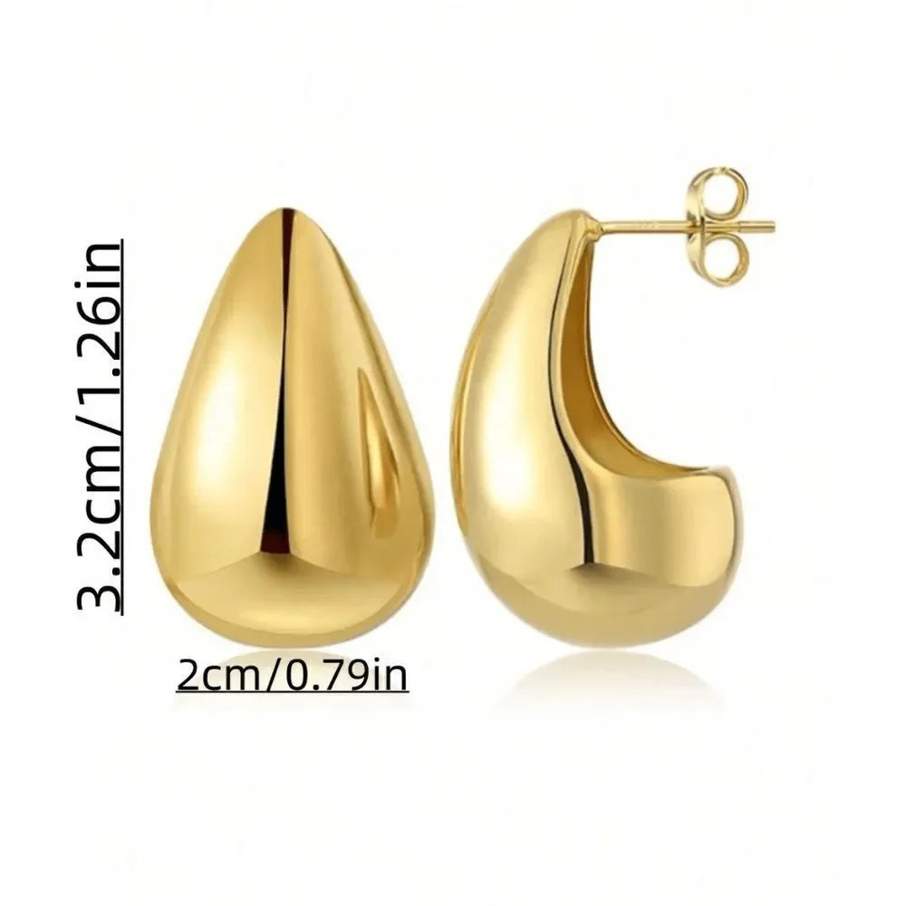 5/$25 Gold Color Open Hoops - Picture 3 of 3